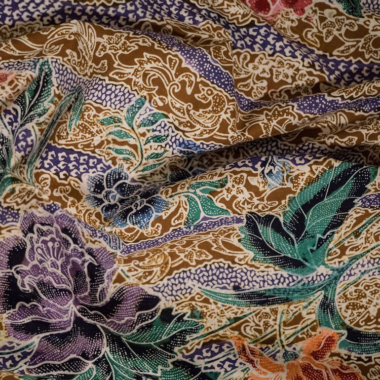 Batik Fabric, Brown Patterns — Cargo Inc